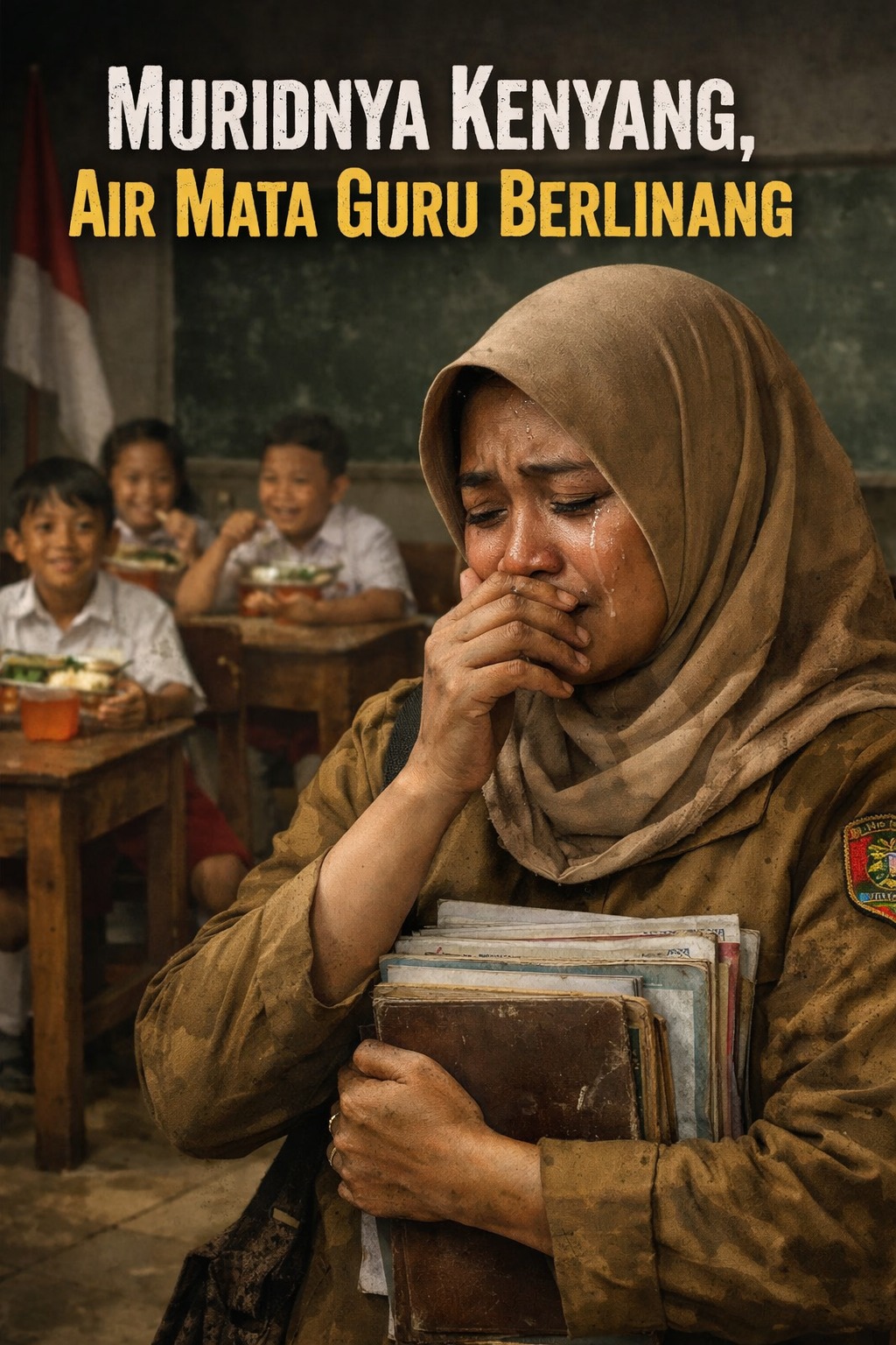 Muridnya Kenyang, Air Mata Gurunya Berlinang - Foto Ai hanya ilustrasi