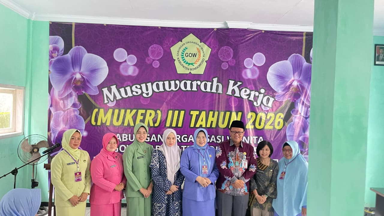 Gabungan Organisasi Wanita (GOW) Bondowoso resmi memasuki babak baru. Melalui Musyawarah Kerja (Musker) III.