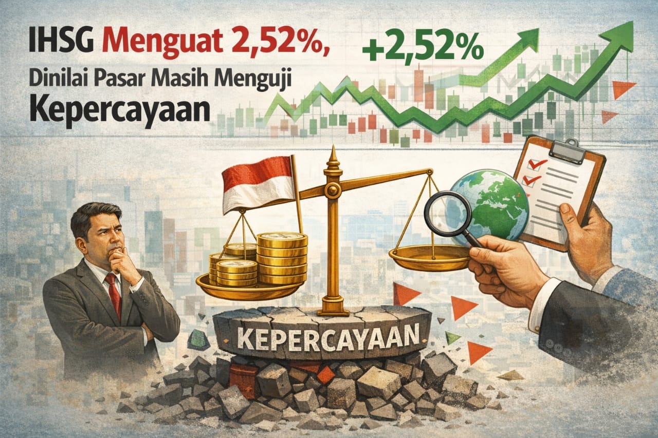 UPDATE: IHSG Menguat 2,52%, Dinilai Pasar Masih Menguji Kepercayaan