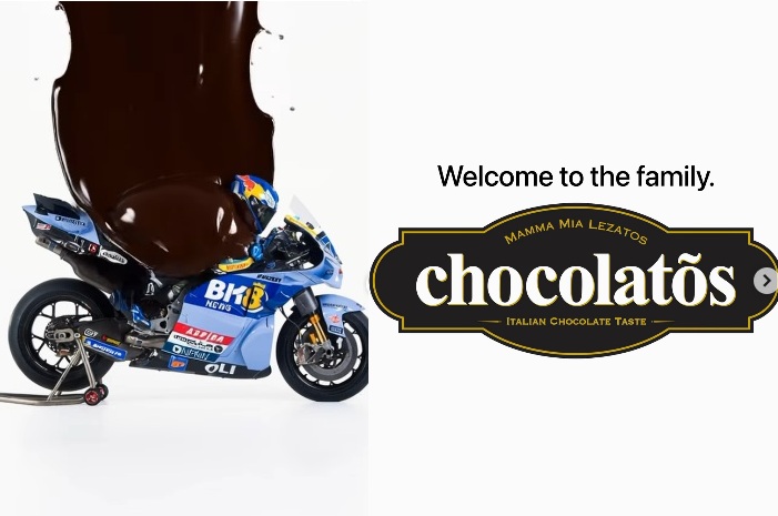 Lewat unggahan di akun Instagram resminya, Tim Gresini Racing secara resmi mengumumkan bergabungnya brand snack asal Indonesia, Chocolatos, sebagai bagian dari tim.