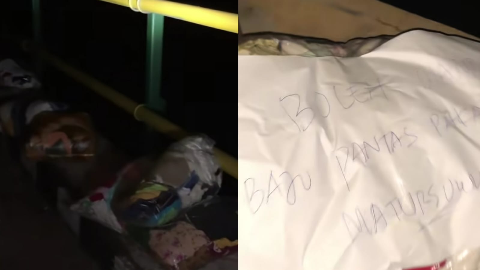 Warga buang pakaian layak pakai di jembatan di Gunungkidul, langsung menuai sorotan warganet.