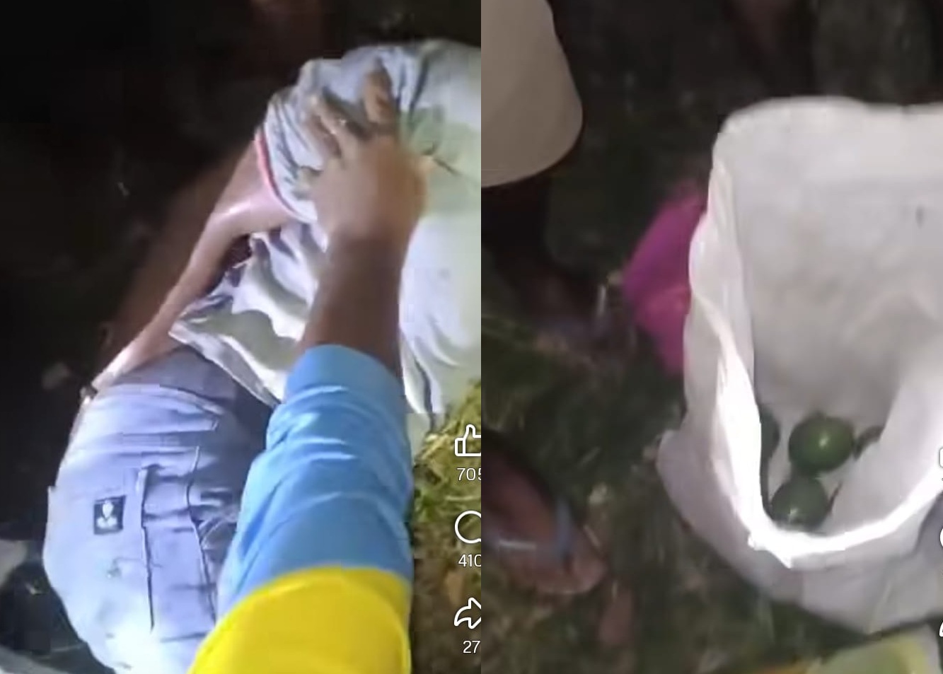 Tangkapan layar video pencuri alpukat dihajar warga di Desa Sukoreno, Umbulsari, Rabu (4/2/2026)
