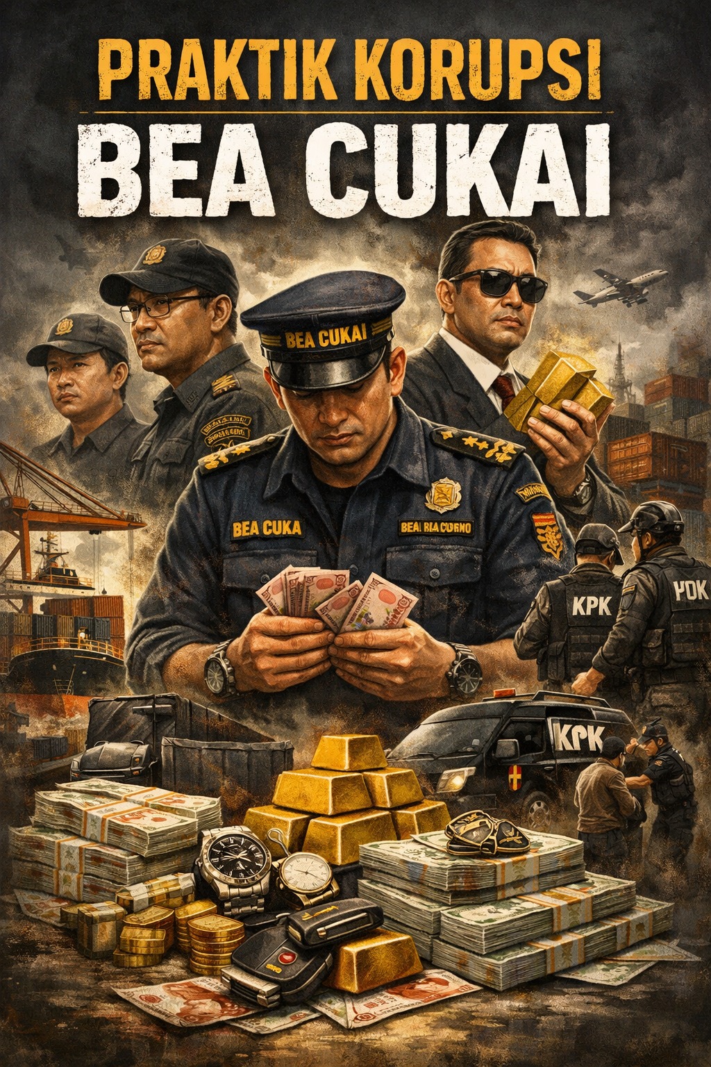 Membongkar Praktik Licik Bea Cukai Mengumpulkan Pundi Rupiah -&nbsp;Foto Ai hanya ilustrasi