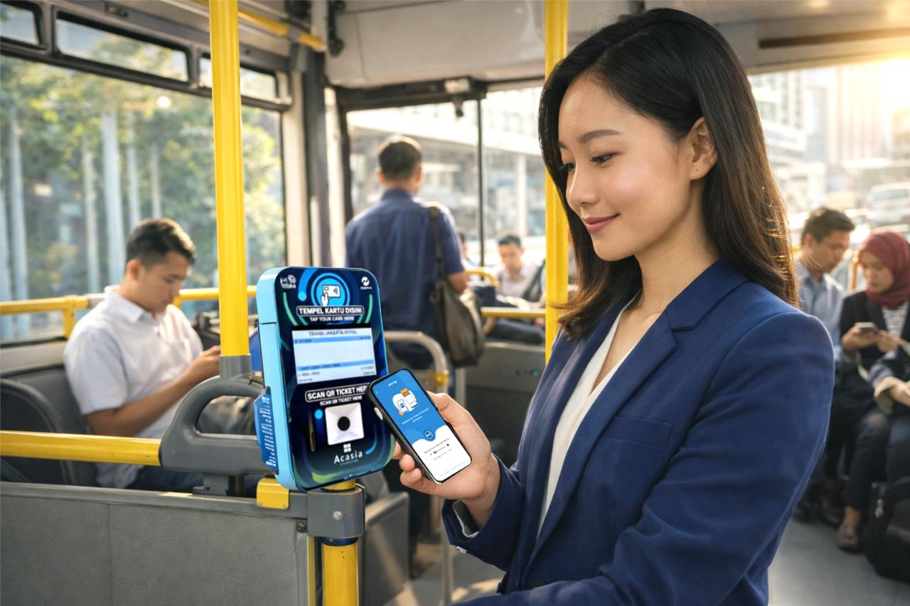 QRIS Tap In Tap Out :  sistem pembayaran digital berbasis teknologi Near Field Communication (NFC) yang memungkinkan transaksi secara contactless tanpa perlu memindai kode QR