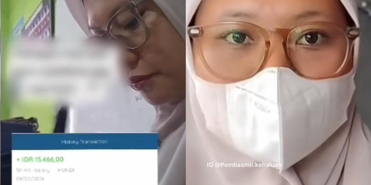 Menyoroti curhatan viral seorang guru PPPK di Sumedang, Jawa Barat terkait upahnya sebagai tenaga pendidik. (Instagram.com/@pembasmii.kehaluan)