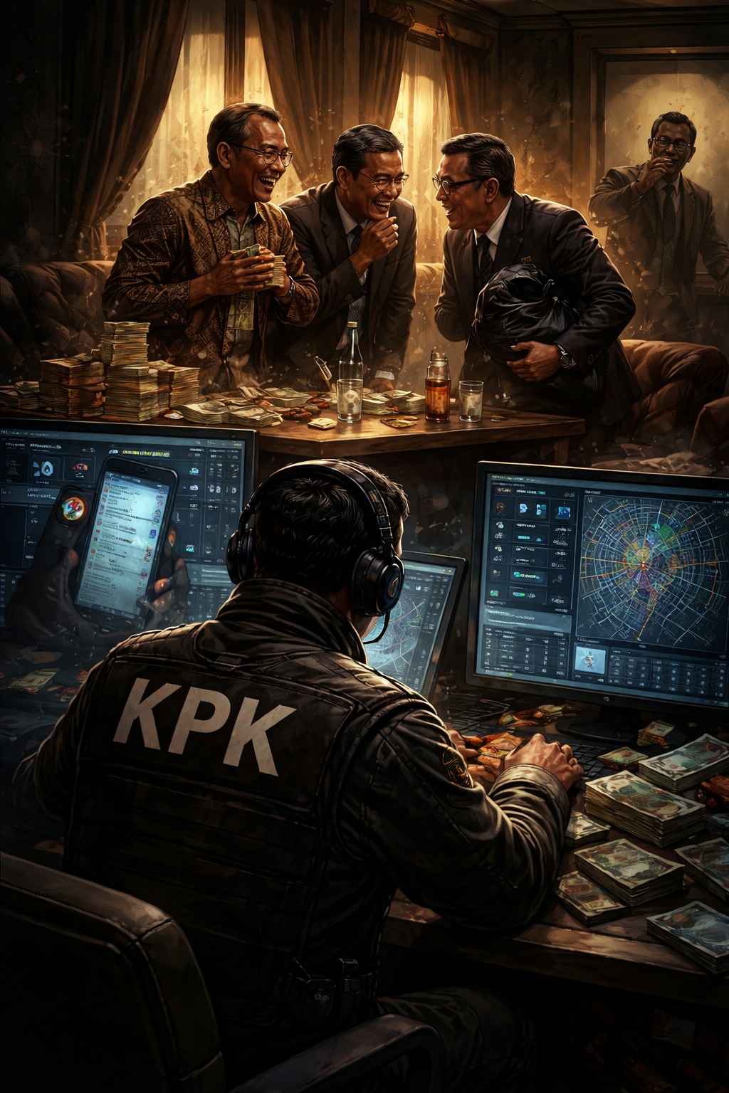 Alat Sadap KPK Sangat Canggih, Kenapa Banyak Korutor Berkeliaran? - Foto Ai hanya ilustrasi  