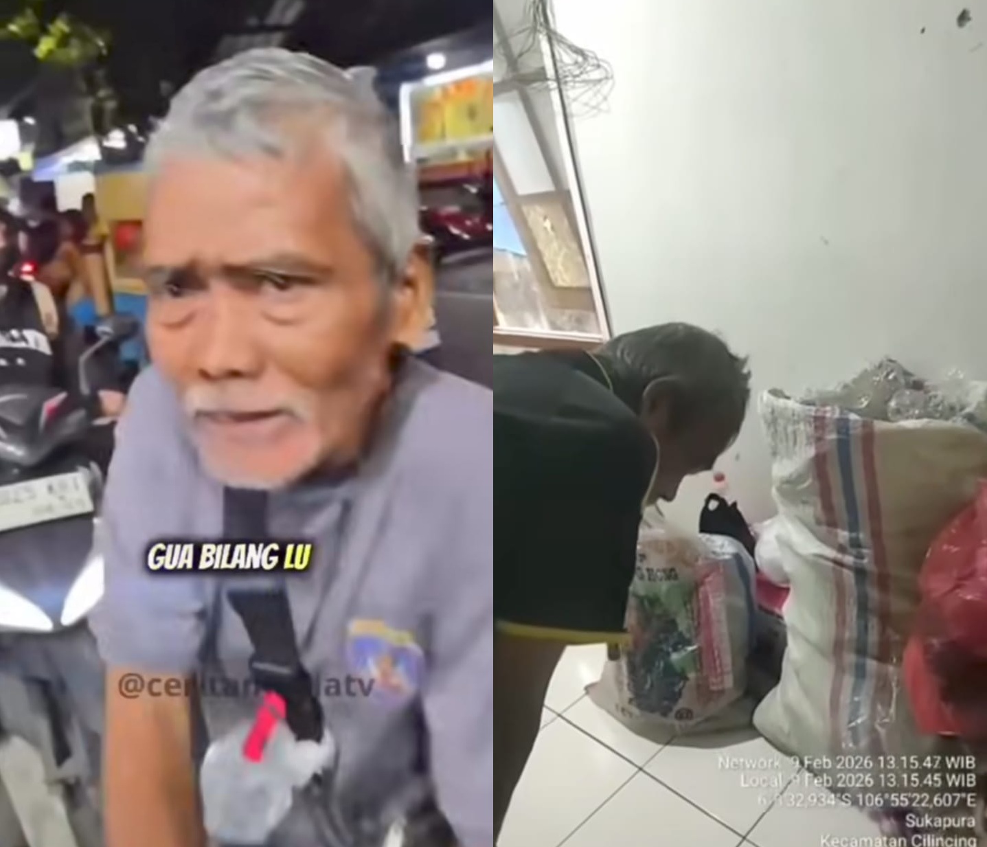 Viral pemulung diusir dari depan warung bakso karena dikira tukang parkir liar.