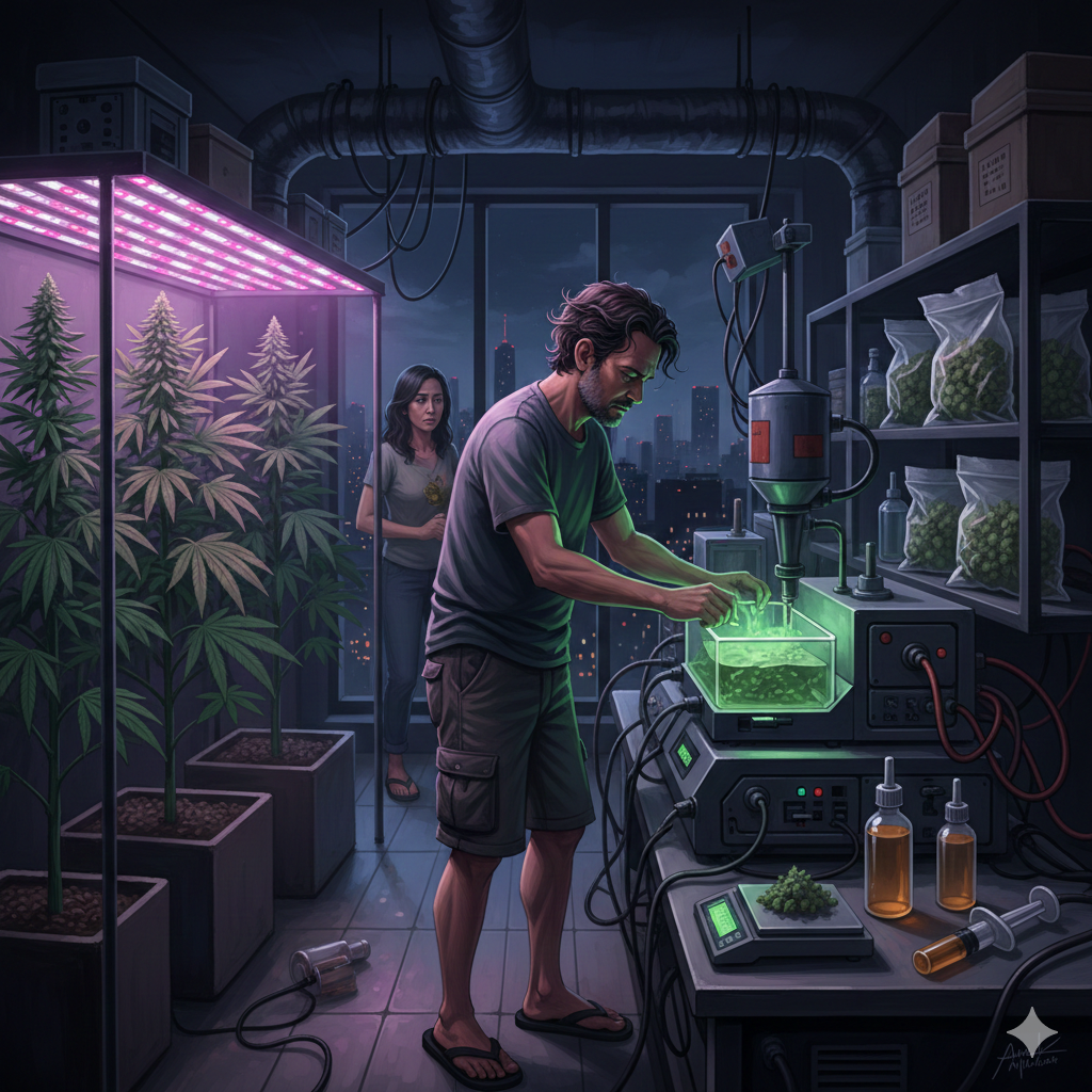 Ilustrasi  laboratorium ganja