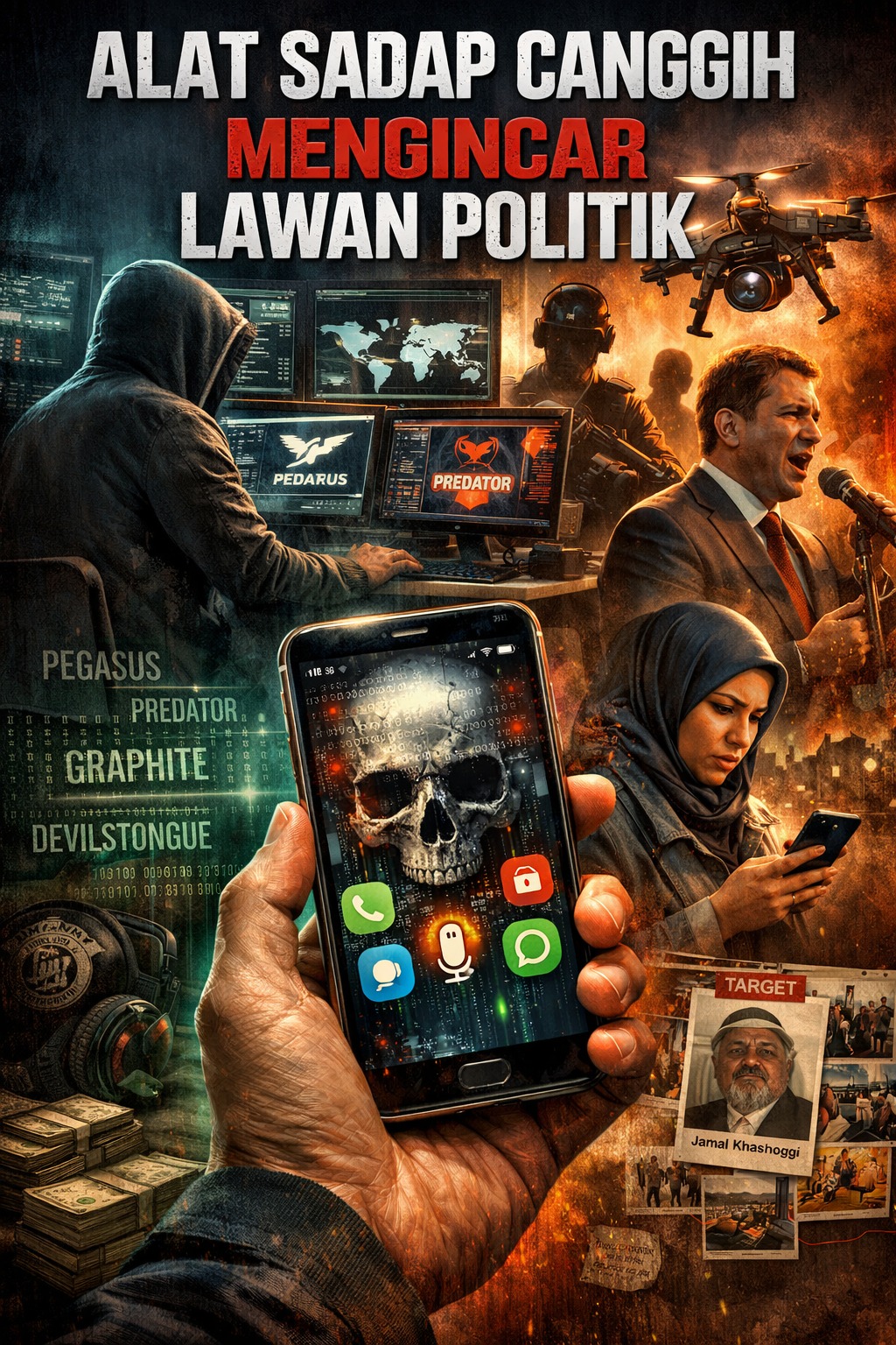 Mengenal Alat Sadap Canggih untuk Ngincar Lawan Politik -&nbsp;Foto Ai hanya ilustrasi