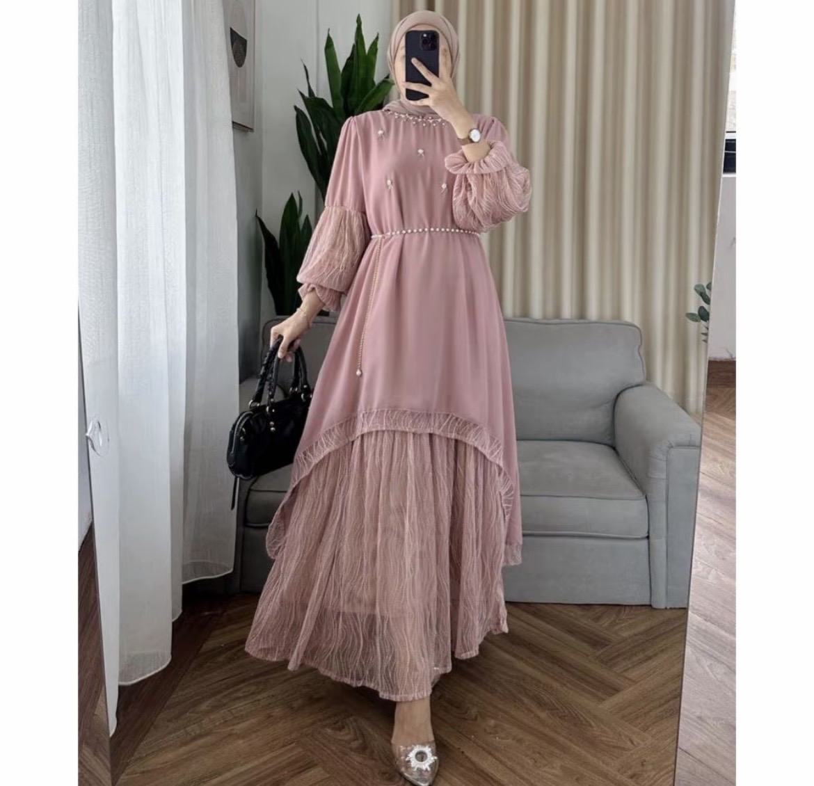 Tren model gamis lebaran tahun 2026.