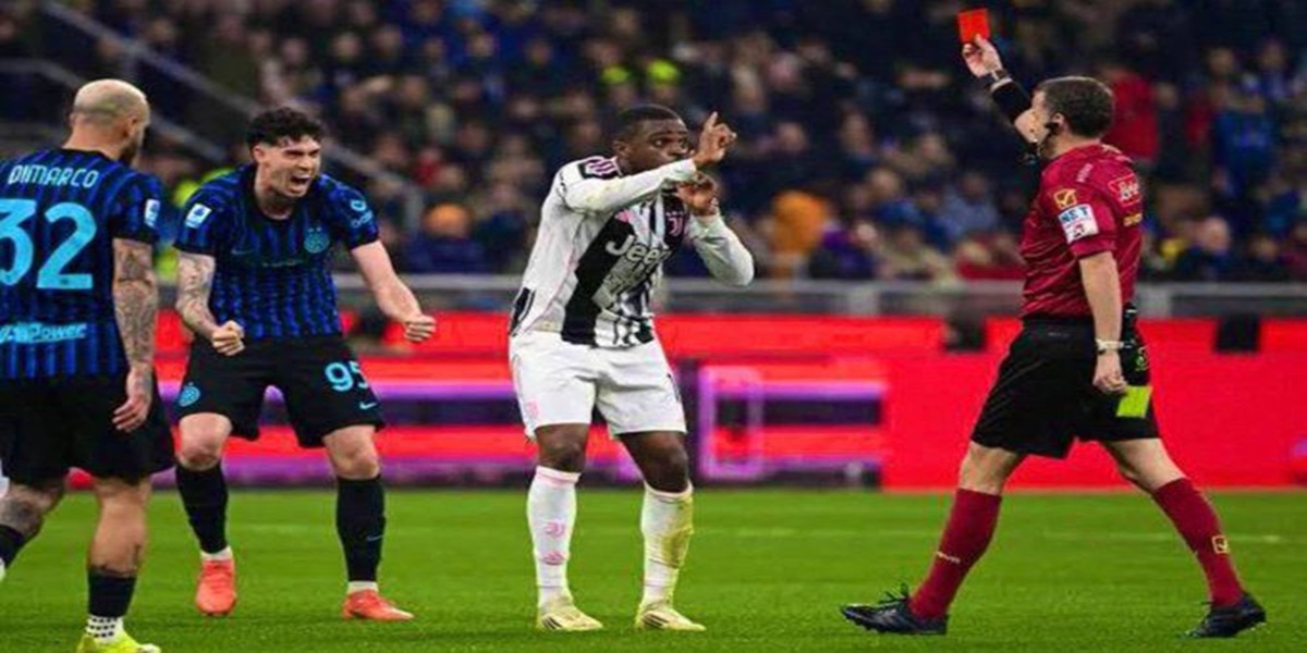 Pierre Kalulu Mendapat Kartu Merah di laga Inter Milan vs Juventus