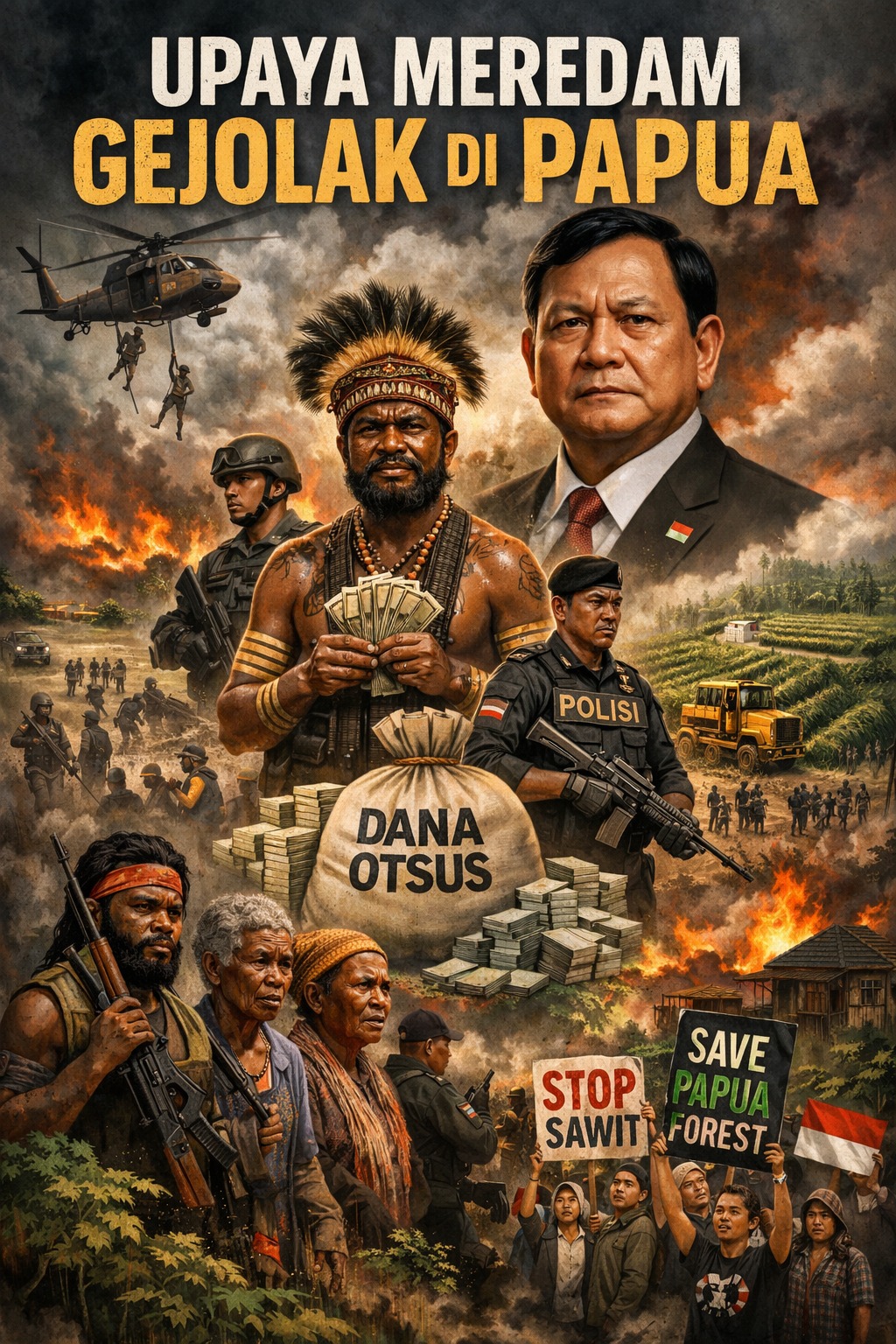 Upaya Pemerintah Pusat Meredam Gejolak di Papua -&nbsp;Foto Ai hanya ilustrasi  