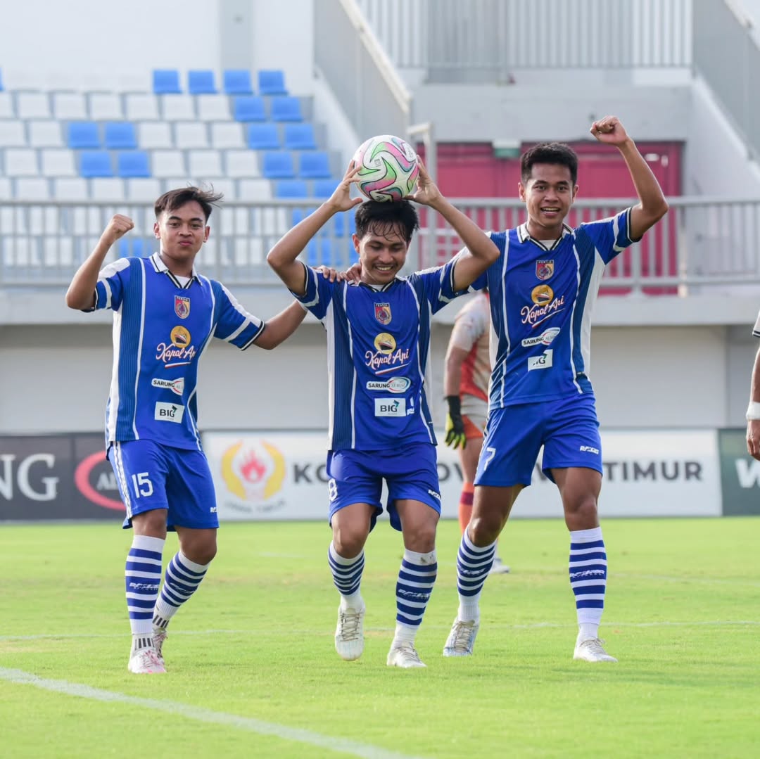 Selebrasi pemain Persid Jember usai mencetak gol ke gawang Persinga Ngawi dengan skor telak 4-1. (Dok. Persid Jember)