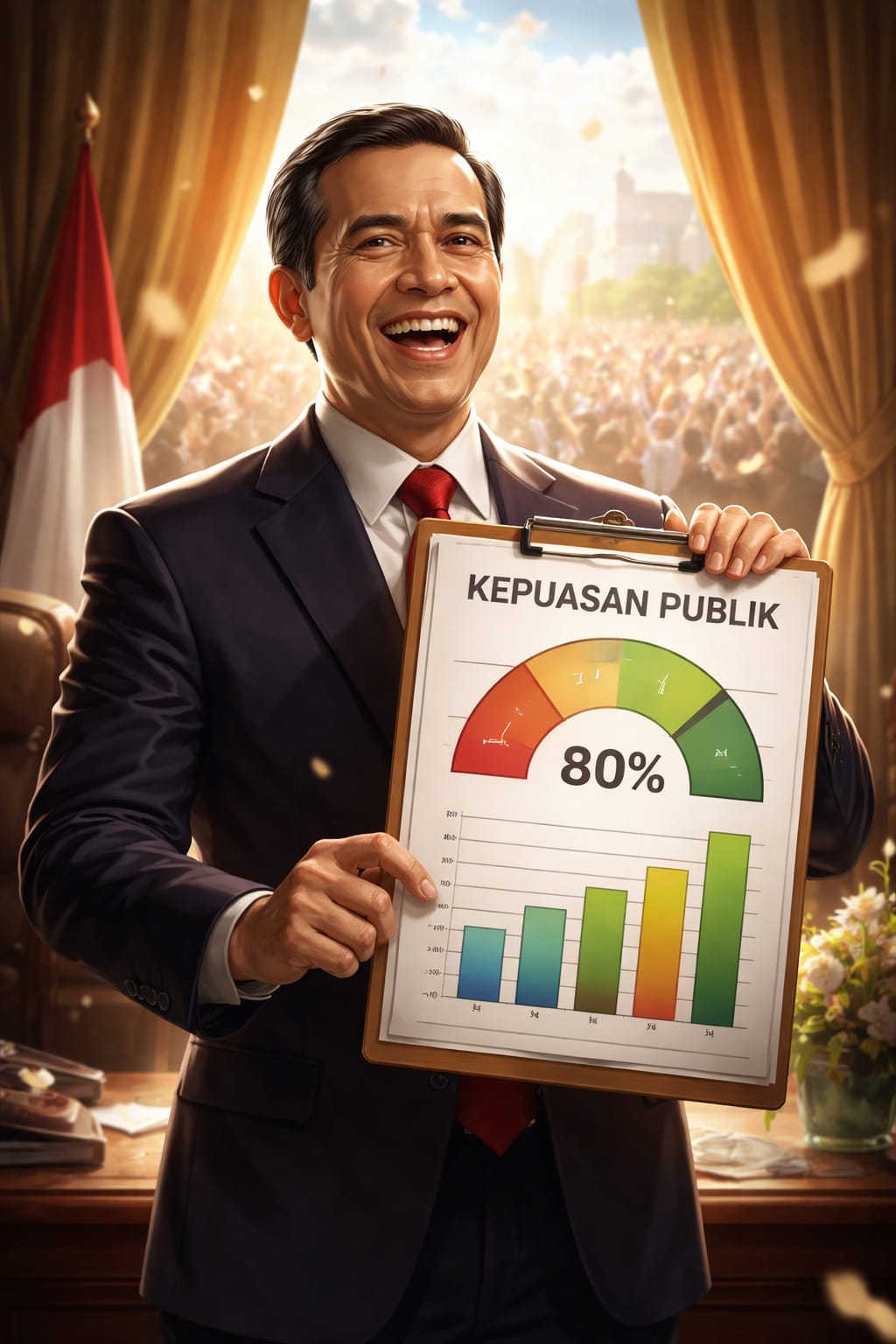 Bahayanya Hasil Survei Kepuasan Tinggi, Penguasa Bisa Semena-mena - Foto Ai hanya ilustrasi  