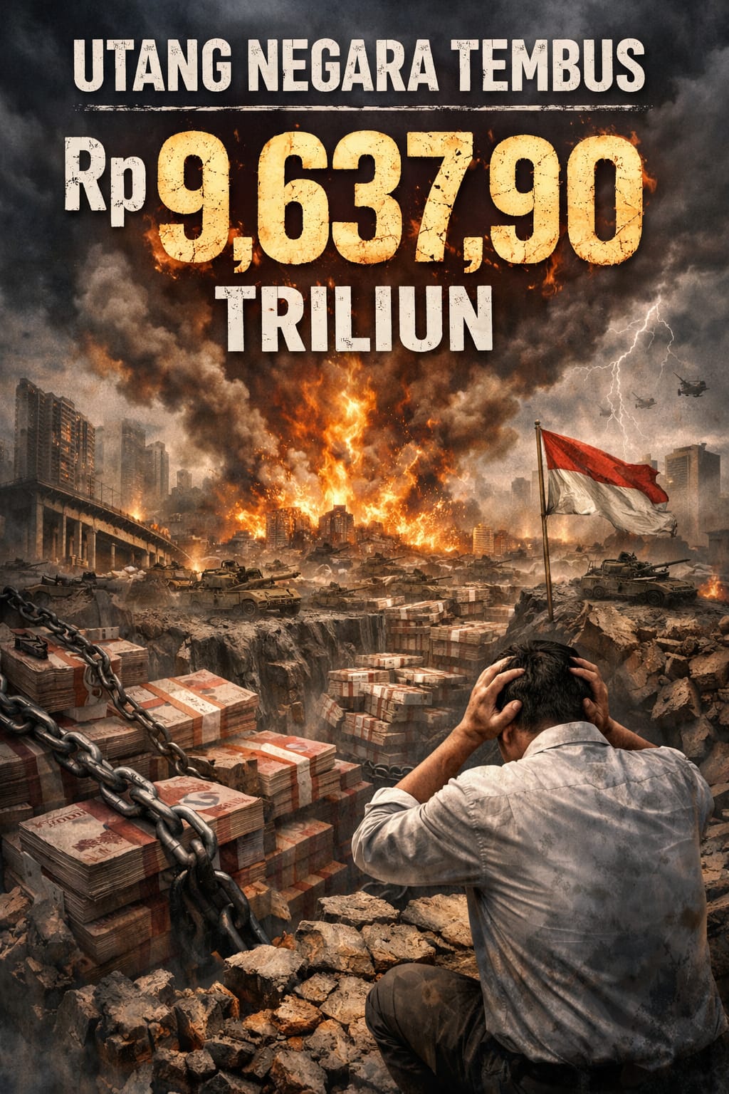 Utang Rp 9.637,90 Triliun Dijaga 40%, Tapi Kenapa Anggaran Masih Bocor? - Foto Ai hanya ilustrasi  