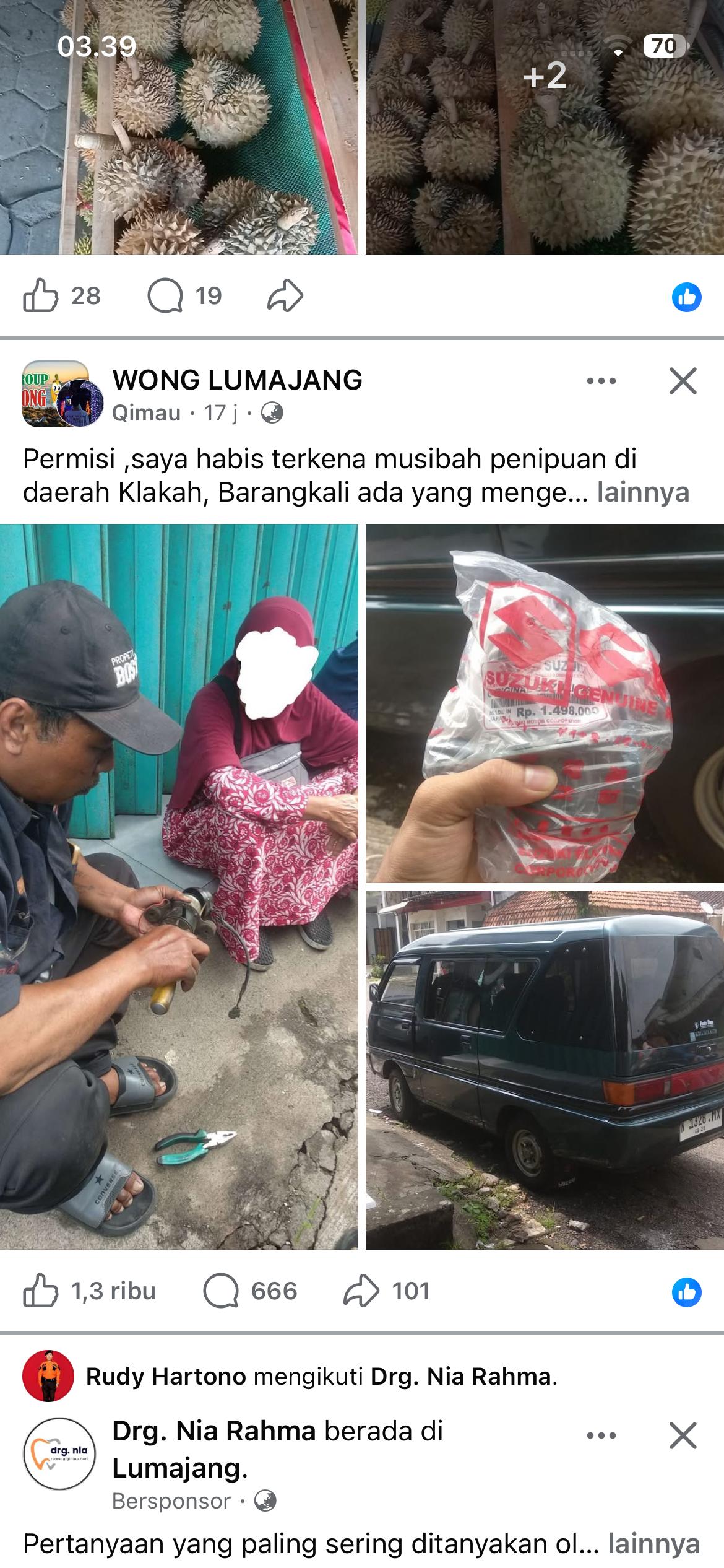 Aksi penipuan di Pasar Klakah Kembali terjadi.