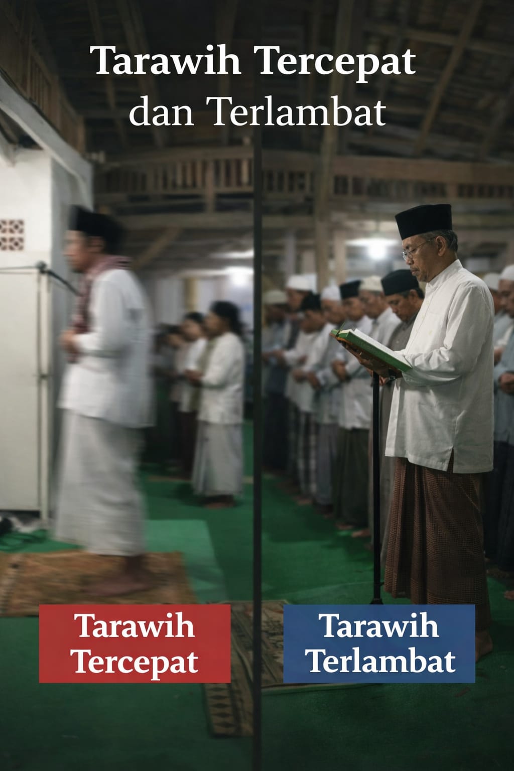 Salat Tarawih Tercepat dan Terlambat di Indonesia