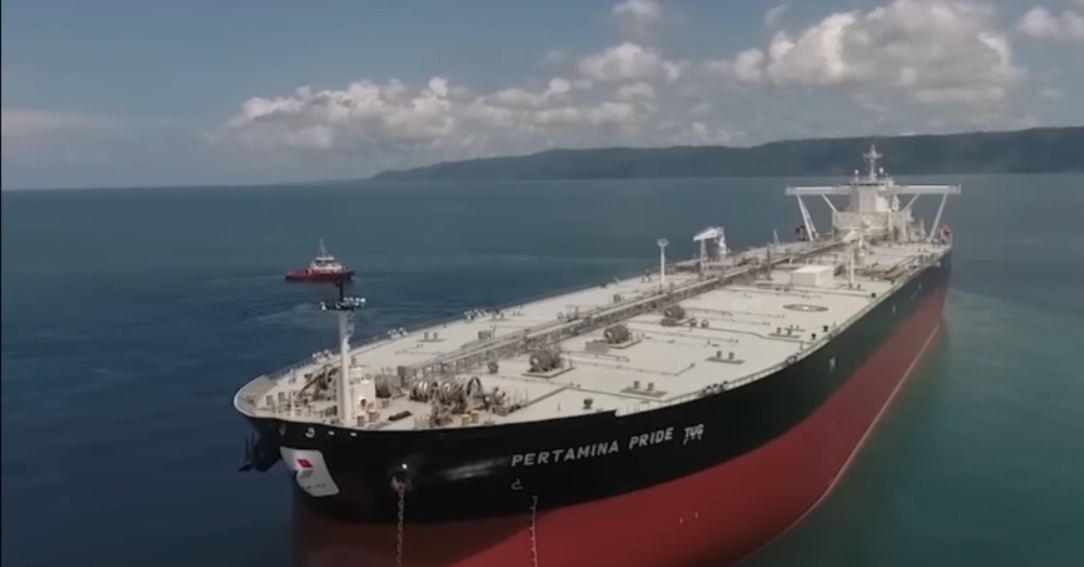 Ilustrasi kapal tanker Pertamina yang berada di perairan Selat Hormuz