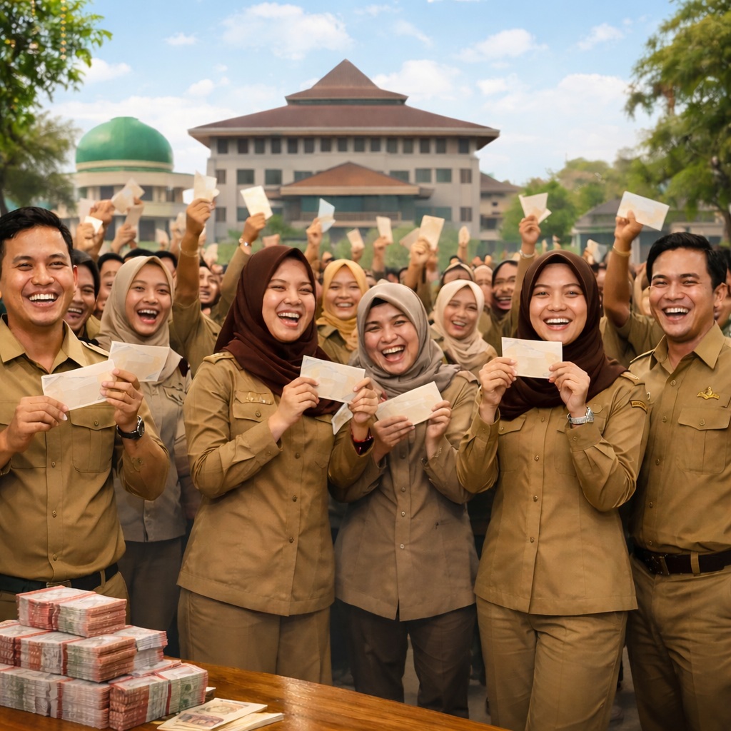 Ilustrasi PPPK menerima Gaji.
