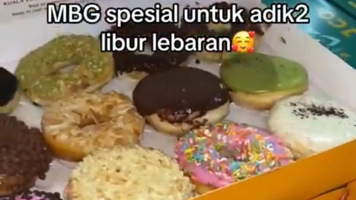 Menu donat untuk MBG yang dibagikan di Palu Barat, Kota Palu, Sulawesi Tengah. (TikTok/sppg.dutalere.palu)