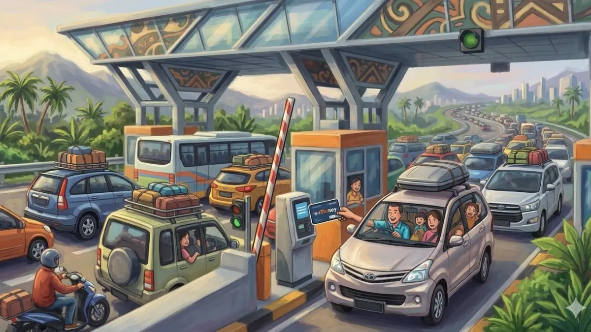 Sebelum melakukan perjalan mudik, pastikan Anda memiliki kartu uang elektronik yang aktif. (AI)