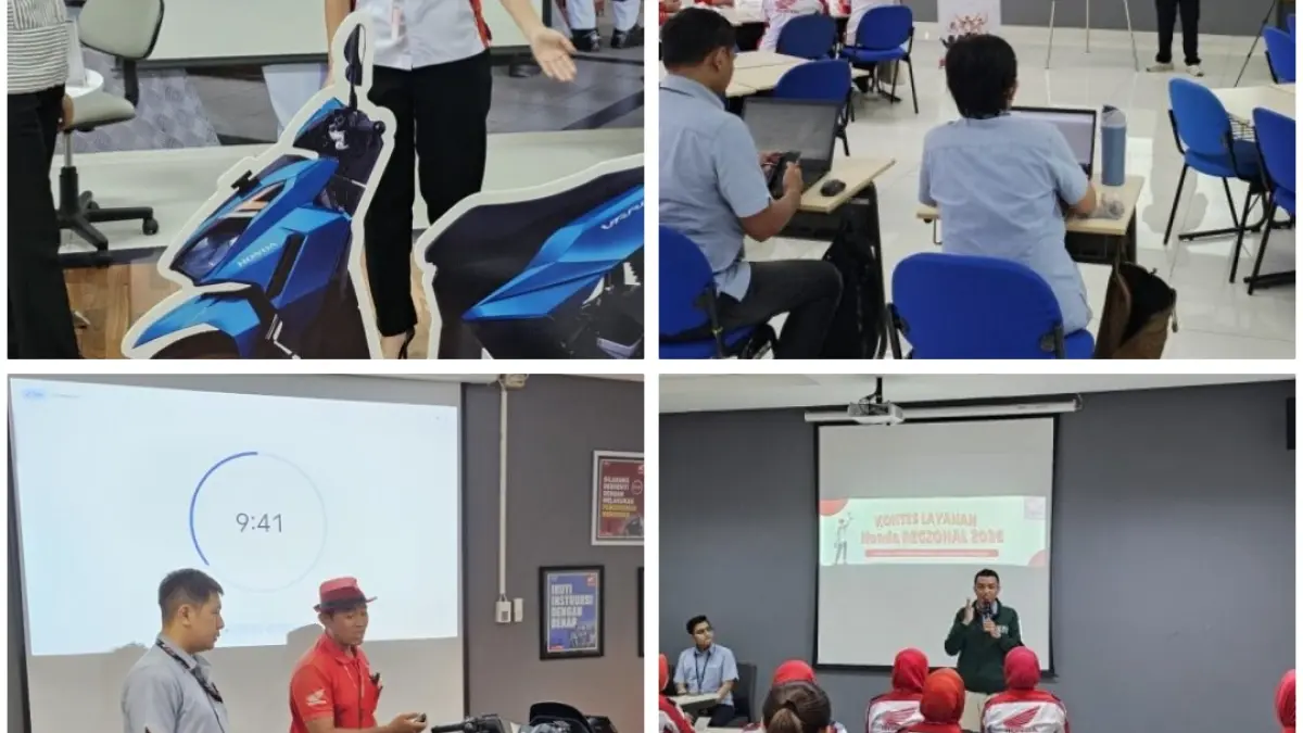 Final kontes layanan Honda Regional Ajtim dsn NTT 2026 diikuti oleh 157 peserta dari jaringan dealer Honda se Jatim dan NTT.
