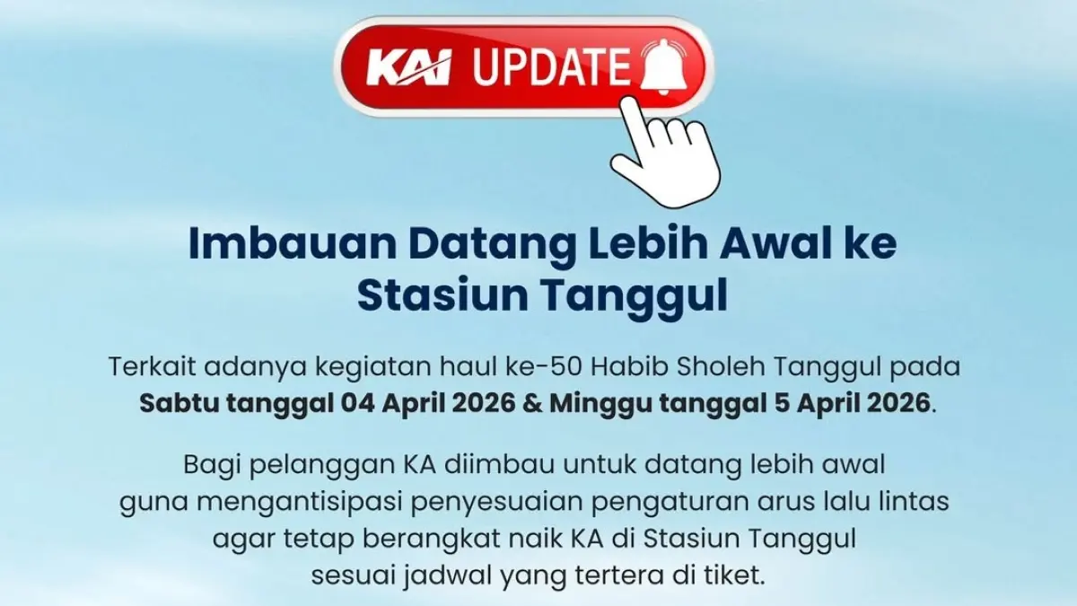 Imbauan kepada masyarakat yang telah memiliki tiket perjalanan kereta api dari maupun menuju Stasiun Tanggul pada akhir pekan ini. (IG/spoorsongo.id)