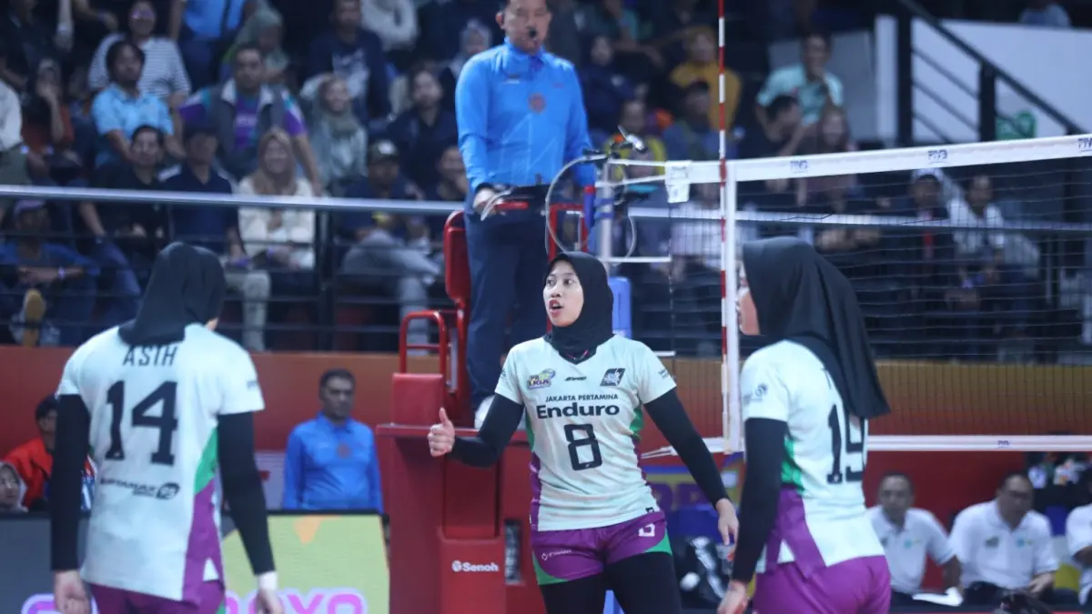 Megawati Hangestri pertiwi harus tumbang dari Jakarta Electric PLN. (PROLIGA 2026)