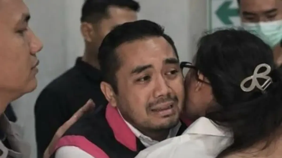 Amsal Sitepu ketika menjalani proses sidang di PN Medan