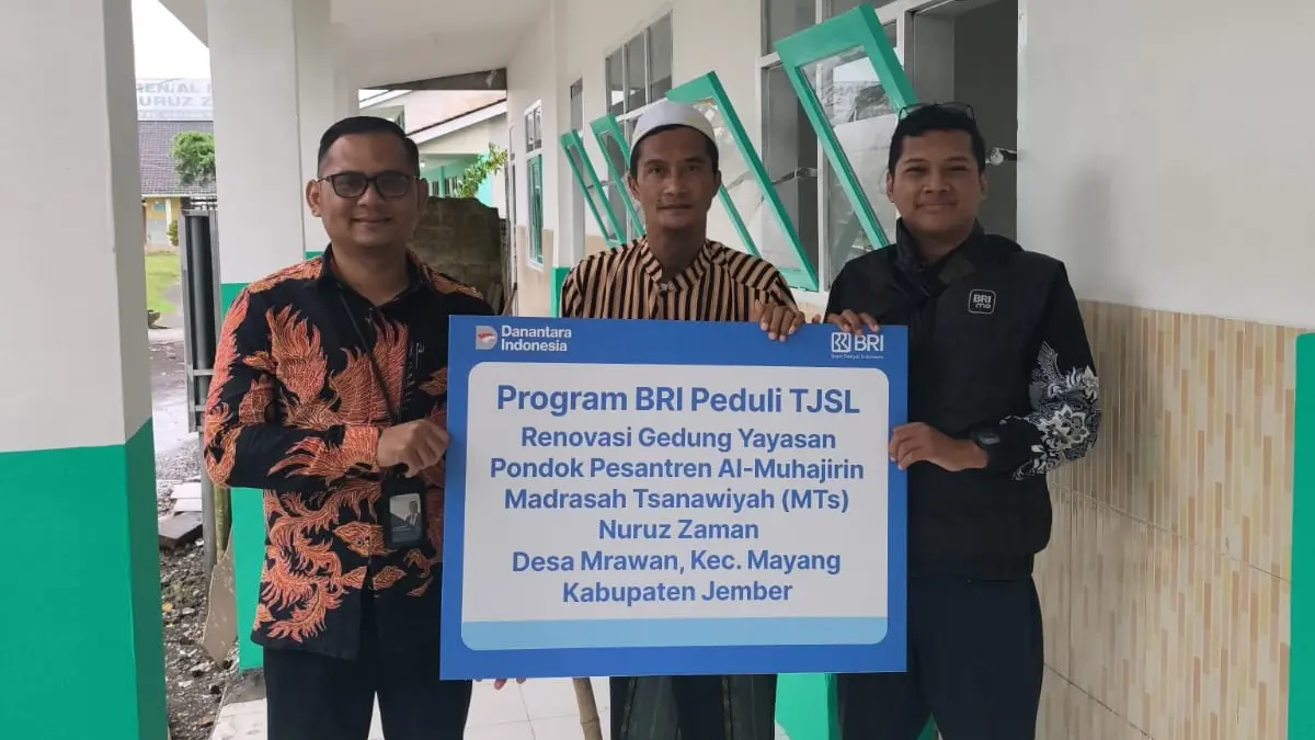 Tingkatkan Kualitas Pendidikan, BRI Renovasi Gedung MTs Nuruz Zaman di Mayang Jember
