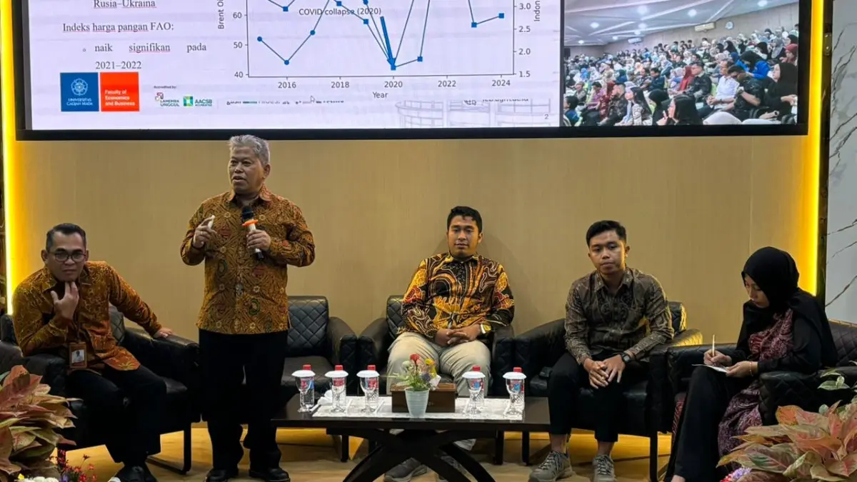 Sejumlah ekonom dari ESEI menggelar kegiatan yang menyoroti kondisi ekonomi global
