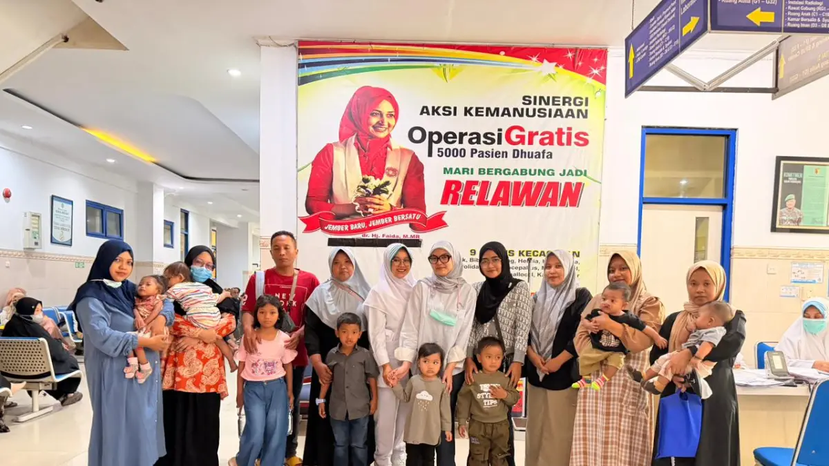 TERUS MENGABDI: RSBS menggelar kegiatan skrining bibir sumbing dan celah langit, Sabtu (18/4) lalu, kemudian tahap lanjutan dan operasi siap dilaksanakan Mei mendatang. (RSBS)