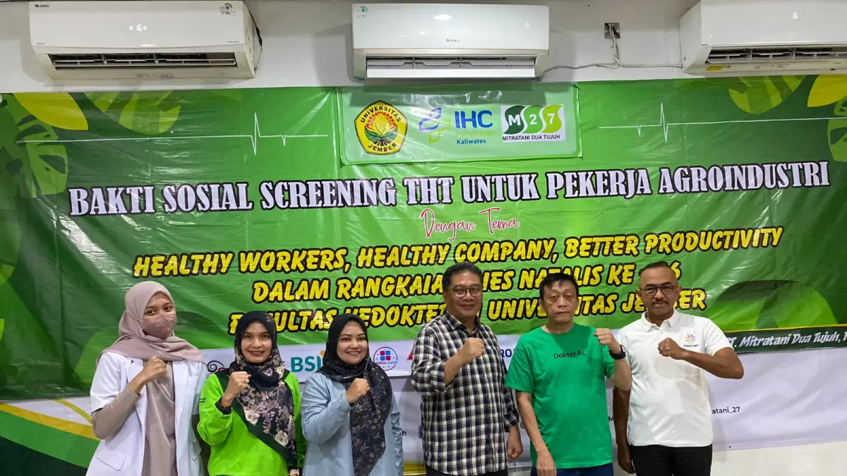 Bakti Sosial THT Untuk Pekerja PT Mitratani Dua Tujuh Sinergi dengan Fakultas Kedokteran Unej dan RSU Kaliwates