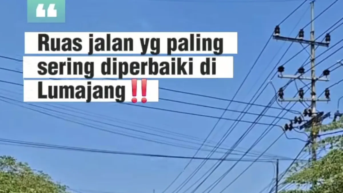 Tangkap layar kondisi jalan rusak di Lumajang