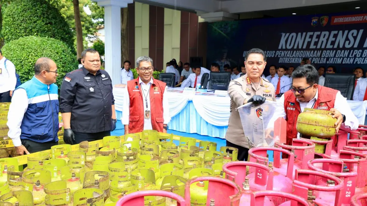 Polda Jatim mengungkap 66 kasus penyalahgunaan BBM dan LPG subsidi sejak Januari-April 2026. (HUMAS POLRI)