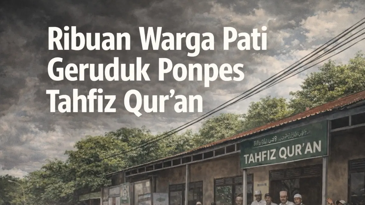 Ponpes Berkedok Tahfiz Quran Berubah Jadi Tempat Predator Anak Digeruduk Warga Pati 
