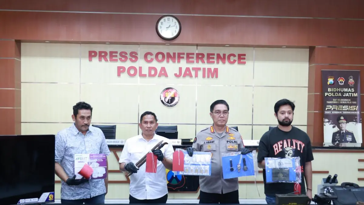 Polda Jatim Bongkar Komplotan Curat Lintas Provinsi, Beraksi di 13 TKP. (HUMAS POLRI)