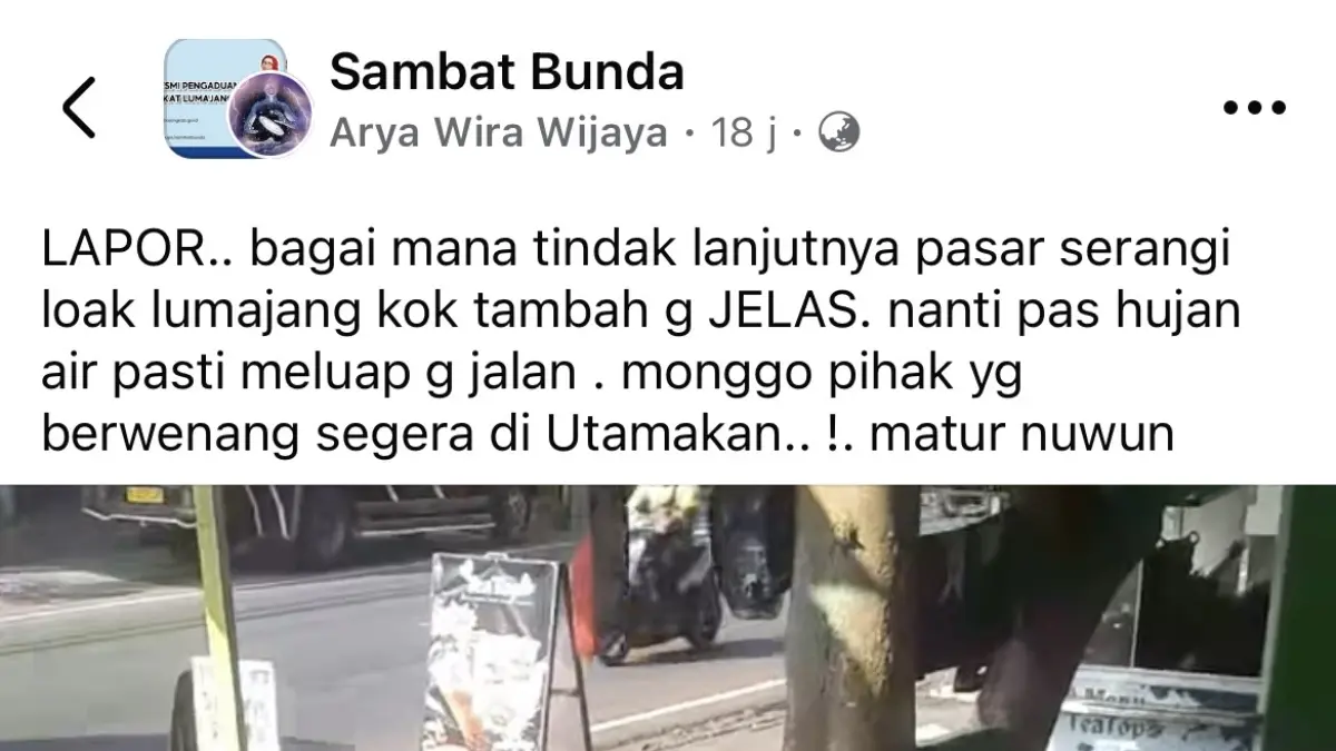 Tangkap layar kondisi pasar loak Lumajang