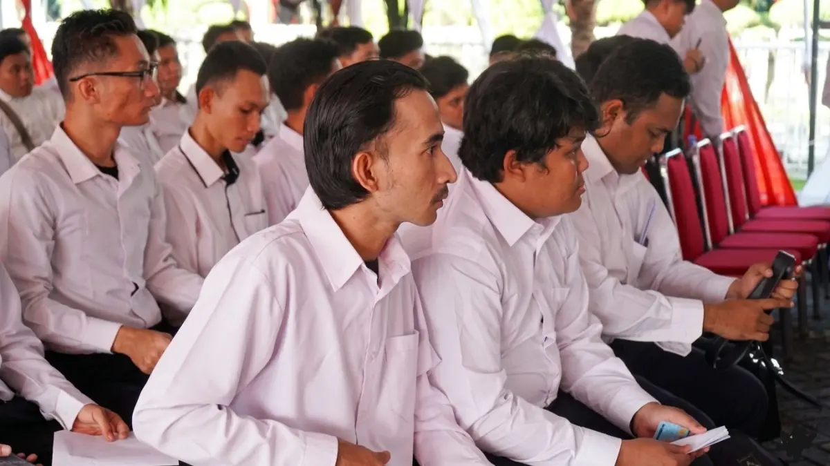 Peserta seleksi kompetensi calon pegawai Koperasi Desa Merah Putih (KDMP) dan Kampung Nelayan Merah Putih (KNMP) Tahun 2026. (Dok BKN)