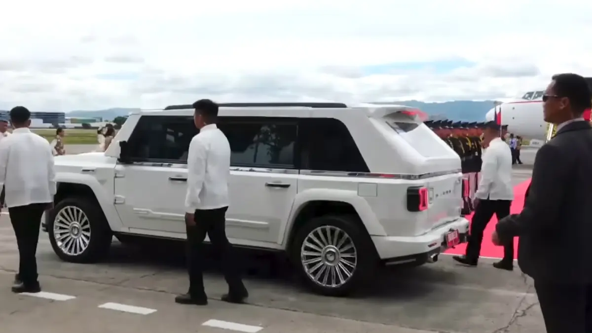 Kendaraan taktis Maung MV3 Garuda Limousine yang digunakan Presiden Prabowo saat KTT ASEAN 2026 di Filipina. (Dok. Setpres)