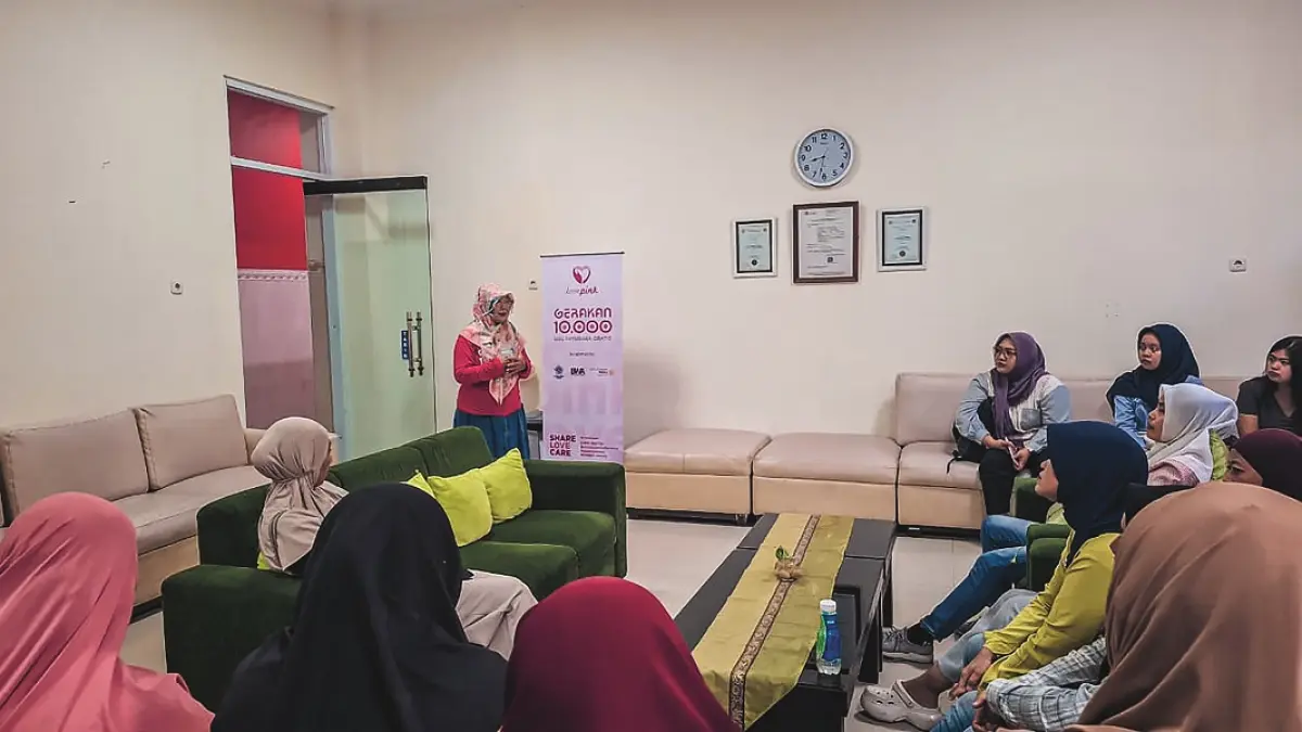 PEDULI PEREMPUAN: RSBS bersama Lovepink menggelar deteksi dini kanker payudara. (RSBS)