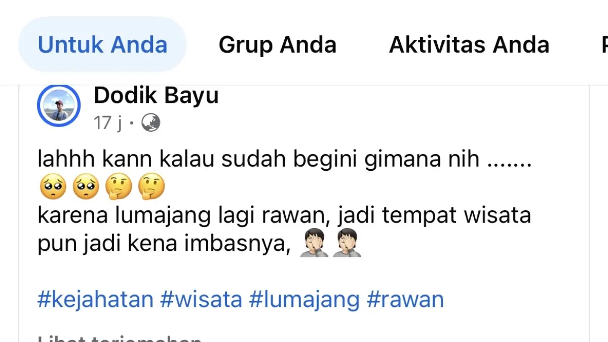 Tangkap layar curhatan warganet yang merasa parno
