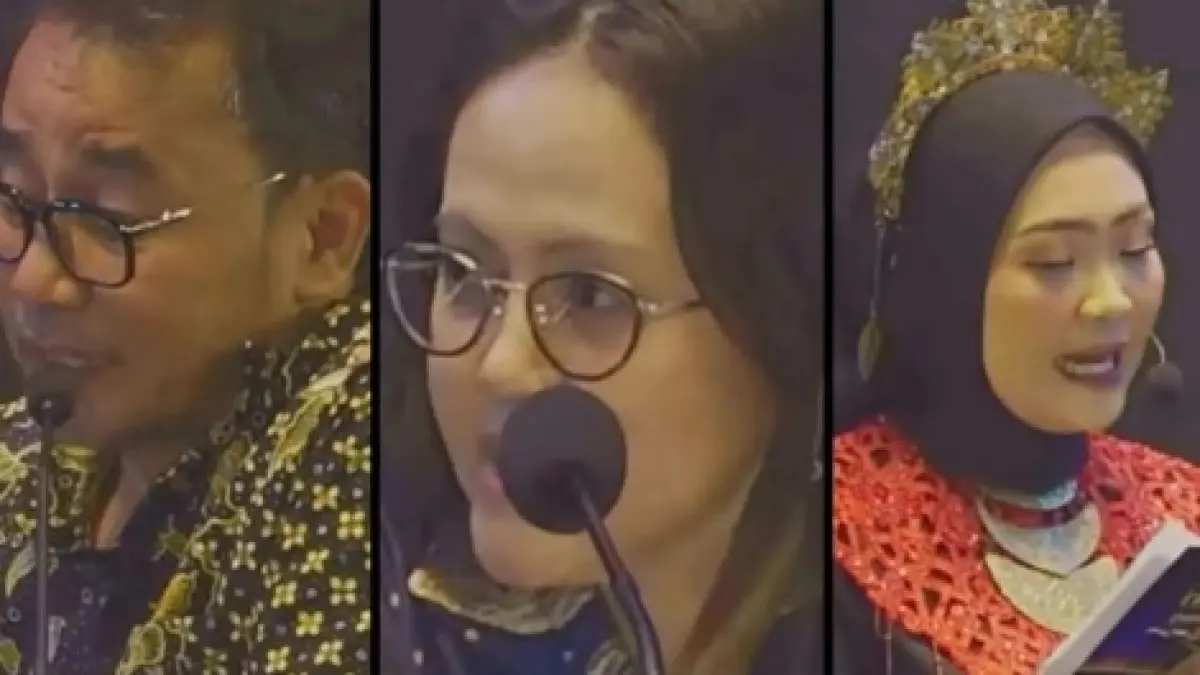 MC LCC 4 Pilar MPR RI (paling kiri) menuai sorotan tajam publik