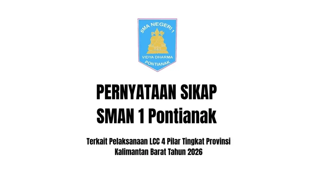 Kepala SMAN 1 Pontianak menegaskan menolak mengikuti final ulang LCC MPR RI. (Instagaram/SMAN 1 Pontianak)