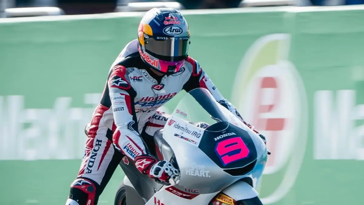 Veda E. Pratama tercecer ke posisi 23 dalam sesi FP1 Moto3 Spanyol, Jumat (15/5/2026). Sementara rider Malaysia, Hakim Danish, jadi yang tercepat. (Instagram/veda-54)