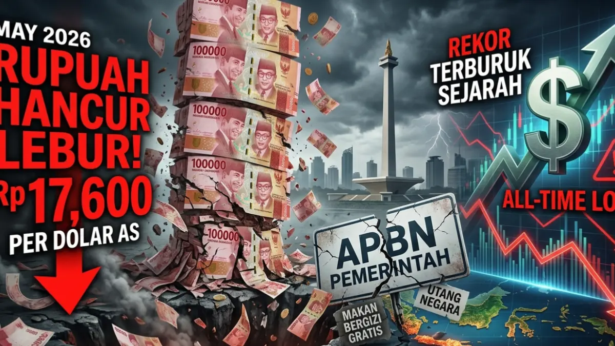 Rupiah Hancur Lebur ke Rp17.600 Per Dolar AS: Rekor Terburuk Sejarah, Asumsi APBN Pemerintah Jebol. (ilustrasi)