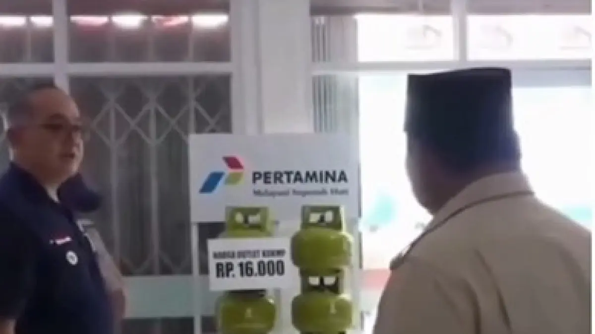 Presiden Prabowo mengunjungi KDMP dengan LPG 3 KG di harga Rp 16 Ribu. (Instagram @snc.suaranusantara)