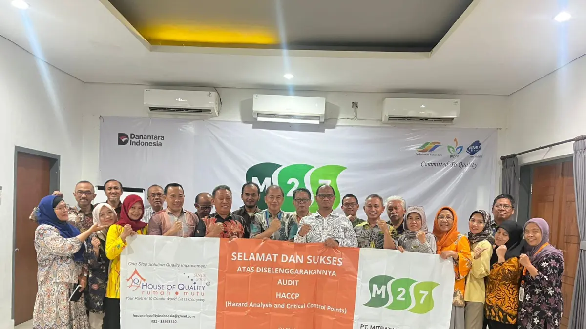 PT Mitratani Dua Tujuh Lulus Resertifikasi HACCP dari House Of Quality (HOQ) atau Sun Global sebagai Bagan Sertifikasinya