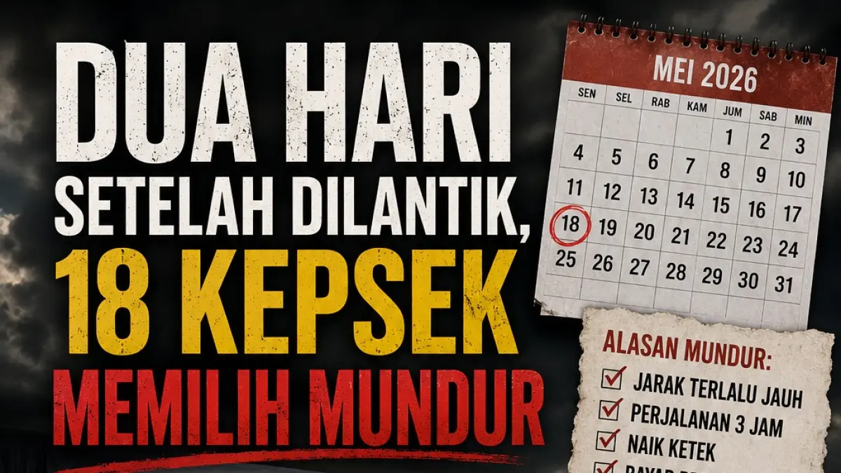 Baru Dilantik Wakil Bupati, Dua Hari Kemudian 18 Kepsek Memilih Mundur
