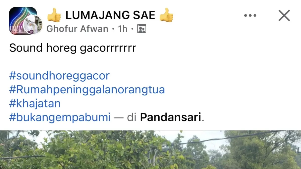 Tangkap layar kondisi atap rumah warga rusak